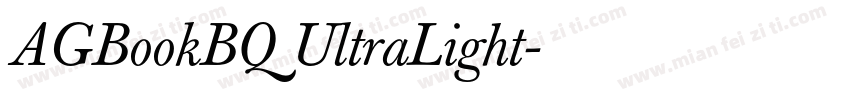 AGBookBQ UltraLight字体转换